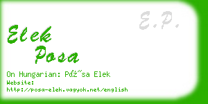 elek posa business card